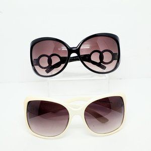 Foster Grant Black & Tortoise Rectangle Sunglasses Lot w/ Polarize Lens EL375